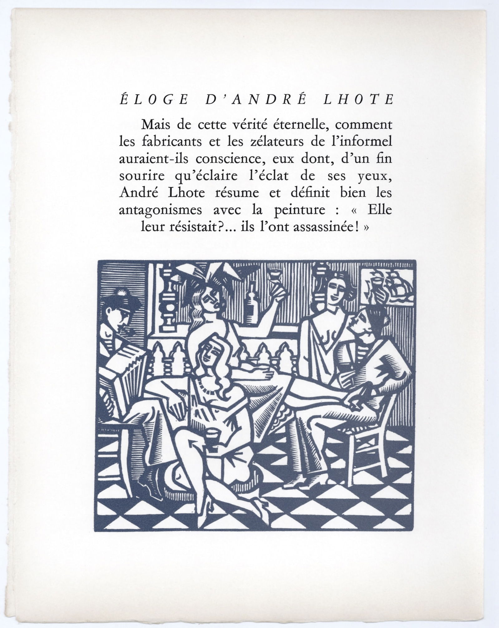 Andre Lhote original woodcut "En ce bourdeau" - 2