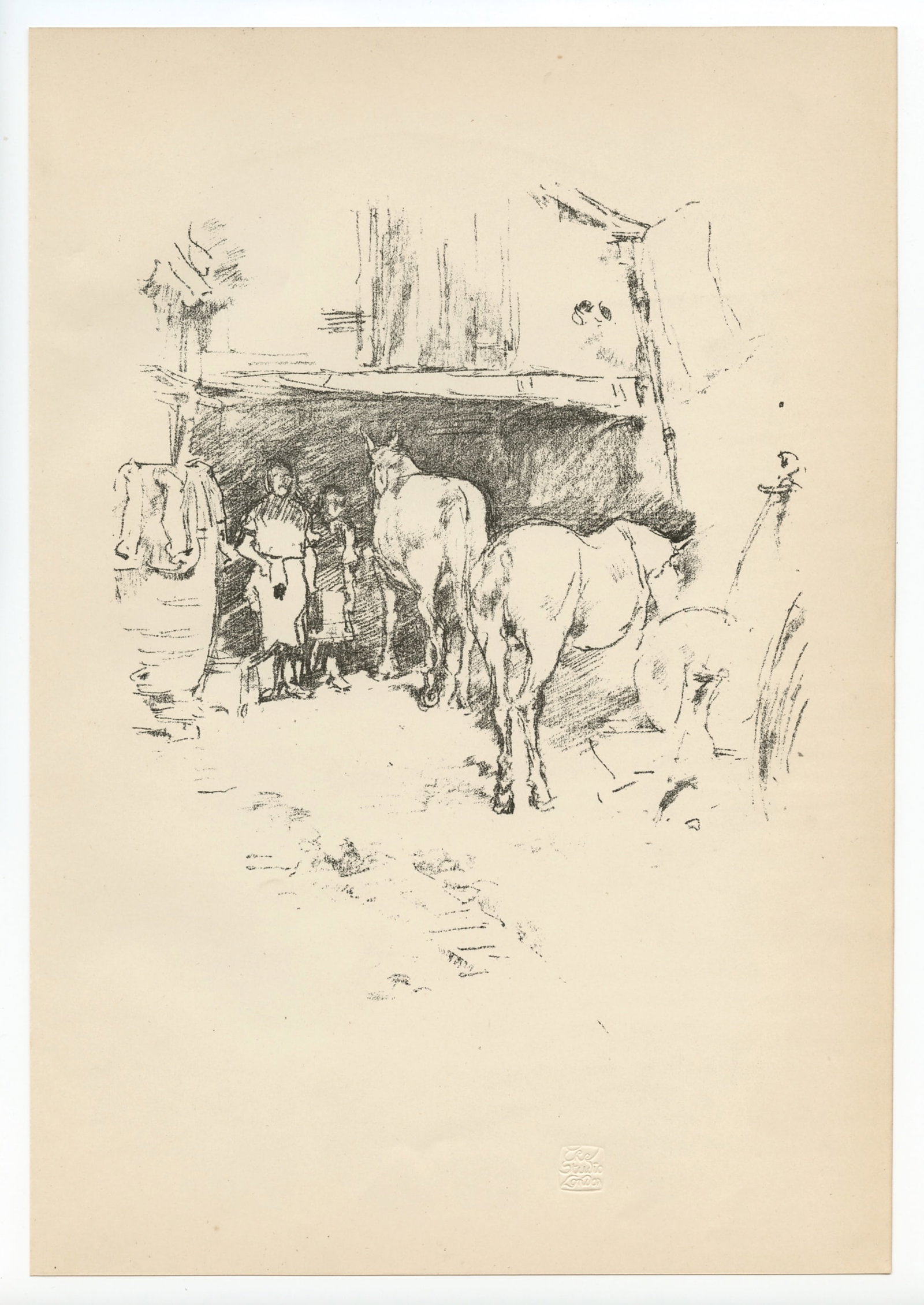 James Whistler original lithograph "The Smith's Yard" (1 of 1)