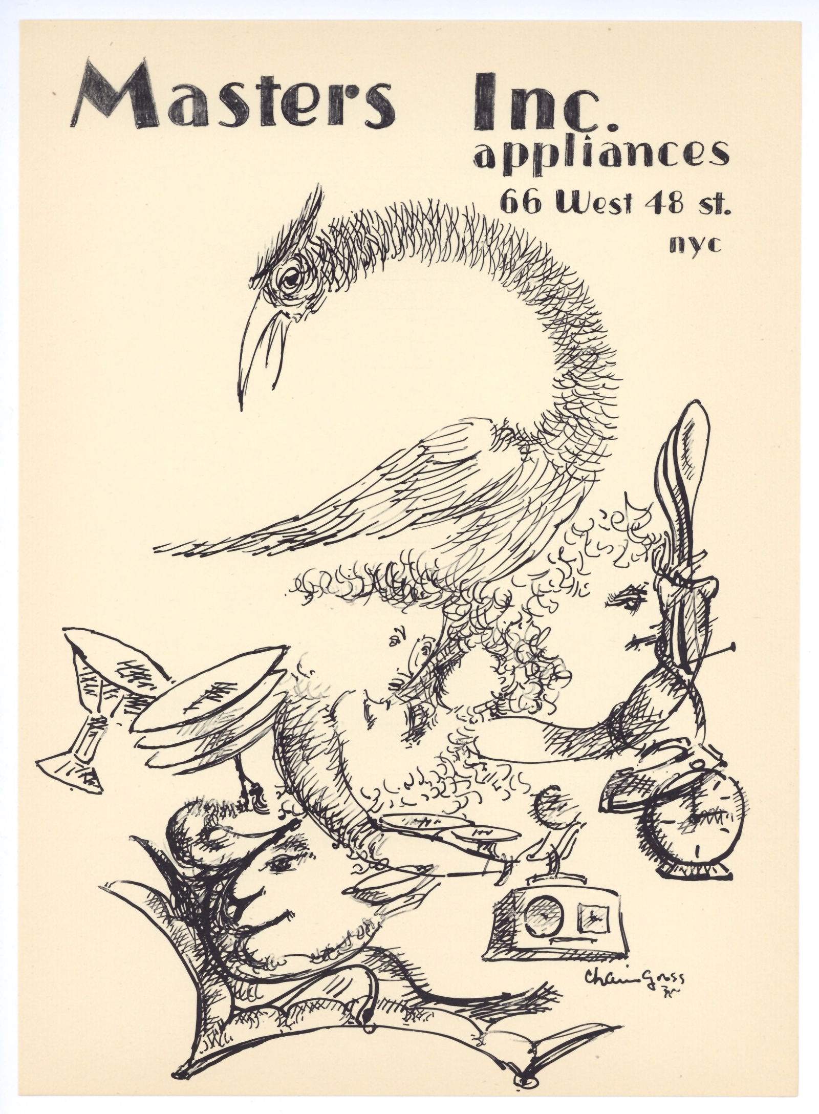 Chaim Gross original lithograph: Title: Chaim Gross original lithograph Description: Medium: original lithograph. This lithograph was printed in 1956 for the "Improvisations" portfolio, published by the Artists Equity Association of