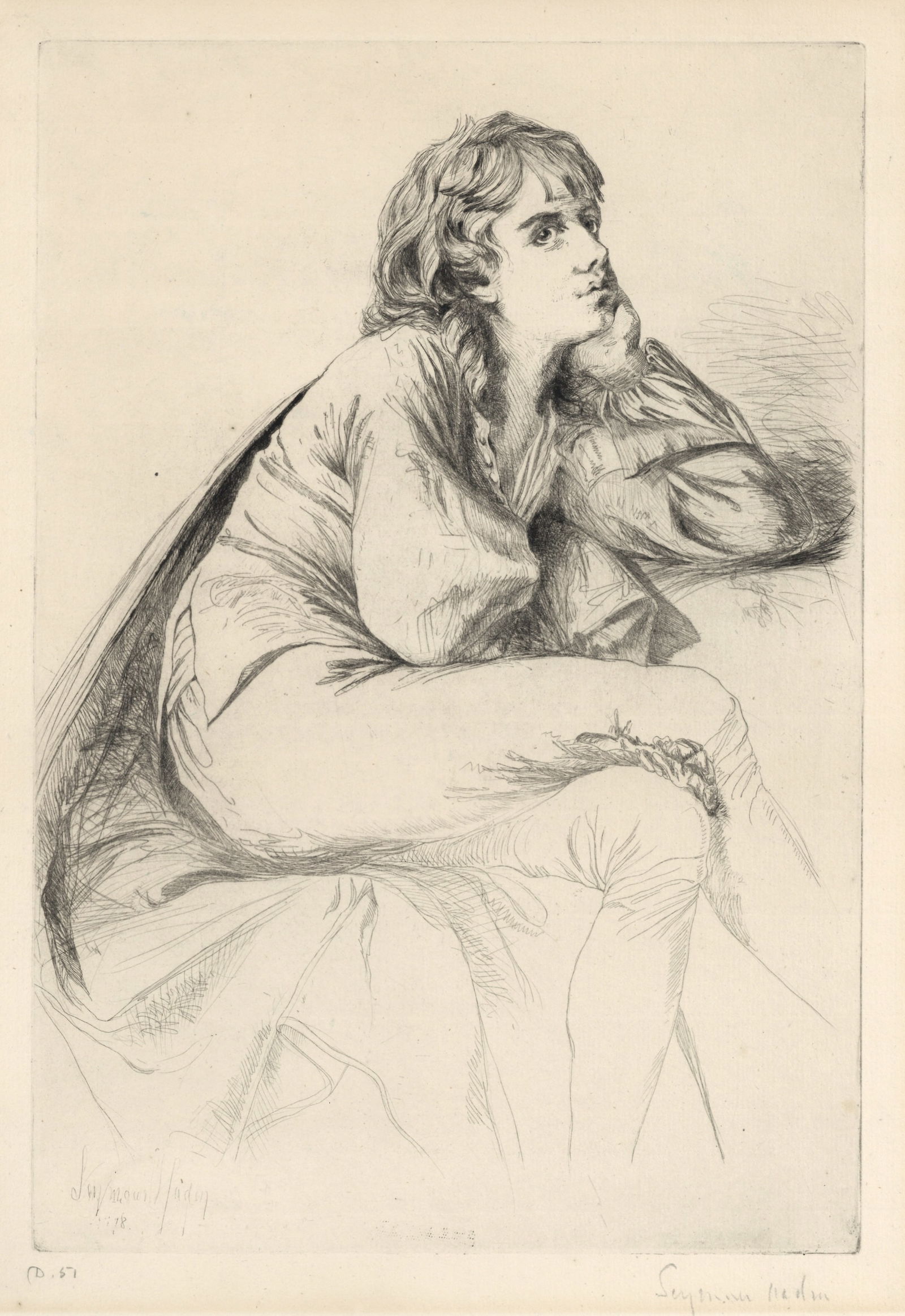 Seymour Haden signed etching, rare first state | Thomas Haden of Derby (1 of 2)