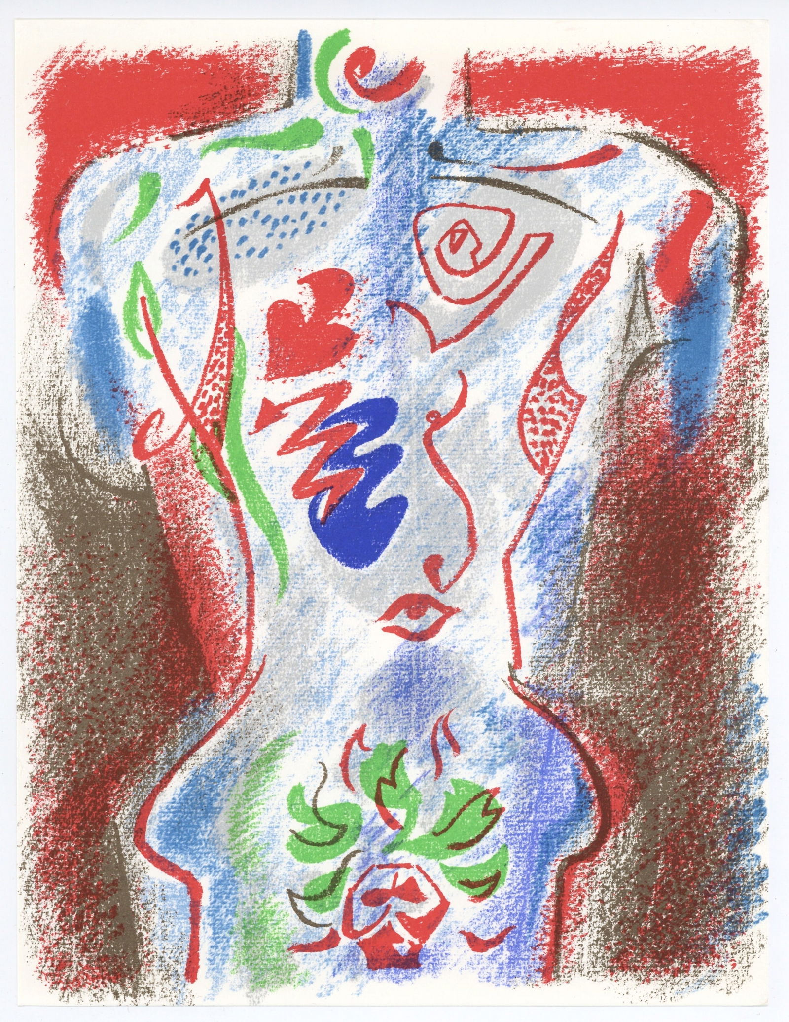 Andre Masson original lithograph, 1972: Title: Andre Masson original lithograph, 1972 Description: Medium: original lithograph. Printed in 1972 for the art revue XXe Siecle (issue number 38). Size: 12 1/4 x 9 1/4 inches (310 x 237 mm). Not