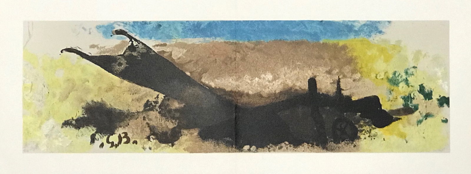 Georges Braque lithograph "Charrue" The Plow: Title: Georges Braque lithograph "Charrue" The Plow Description: Medium: lithograph (after the oil on paper). Printed for Derriere le Miroir (No. 144-145-146) in 1964, and published in Paris by the