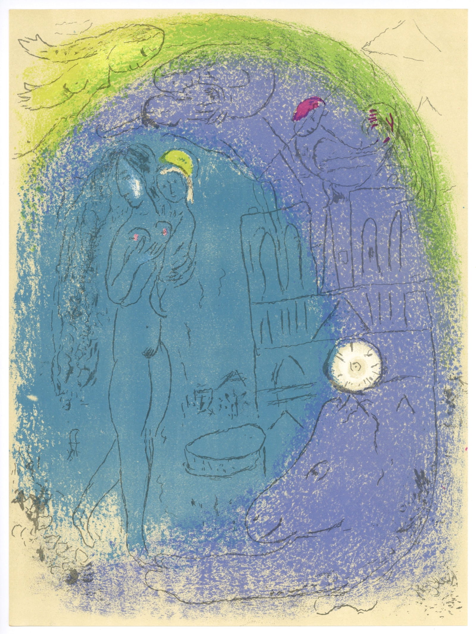 Marc Chagall "Mother and Child before Notre Dame" original lithograph (1 of 1)