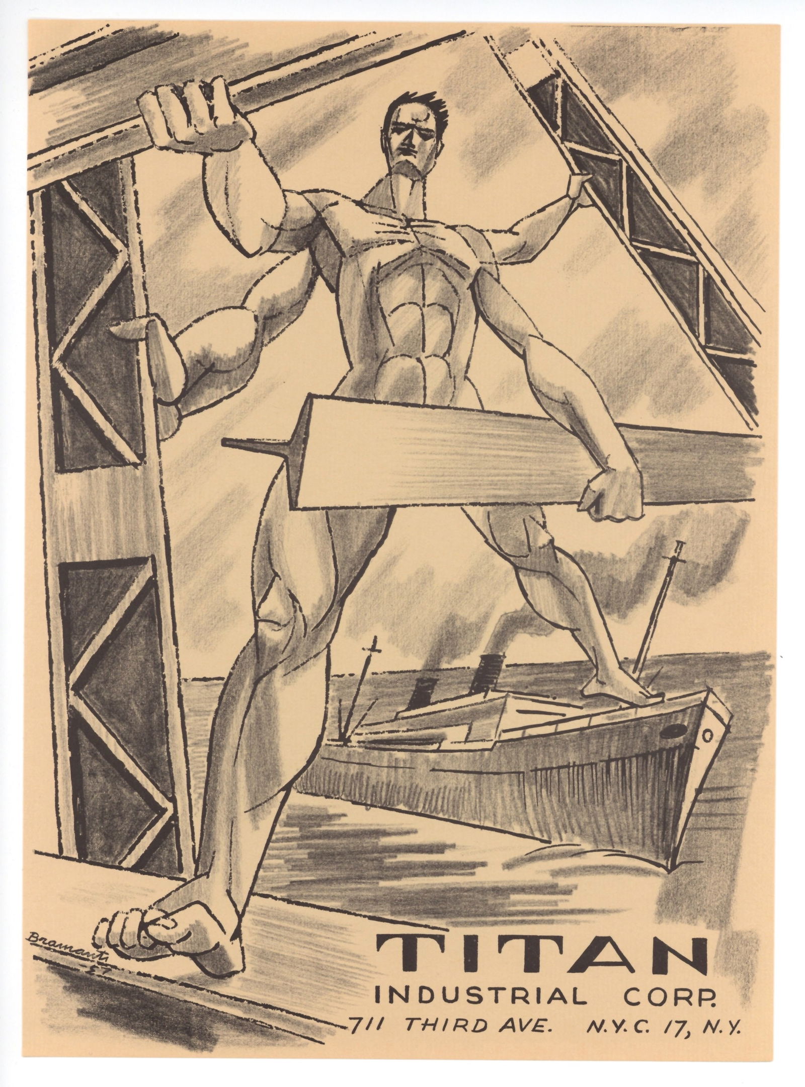 Remo Bramanti original lithograph: Title: Remo Bramanti original lithograph Description: Medium: original lithograph. This lithograph was printed in 1957 for the "Improvisations" portfolio, published by the Artists Equity Association o