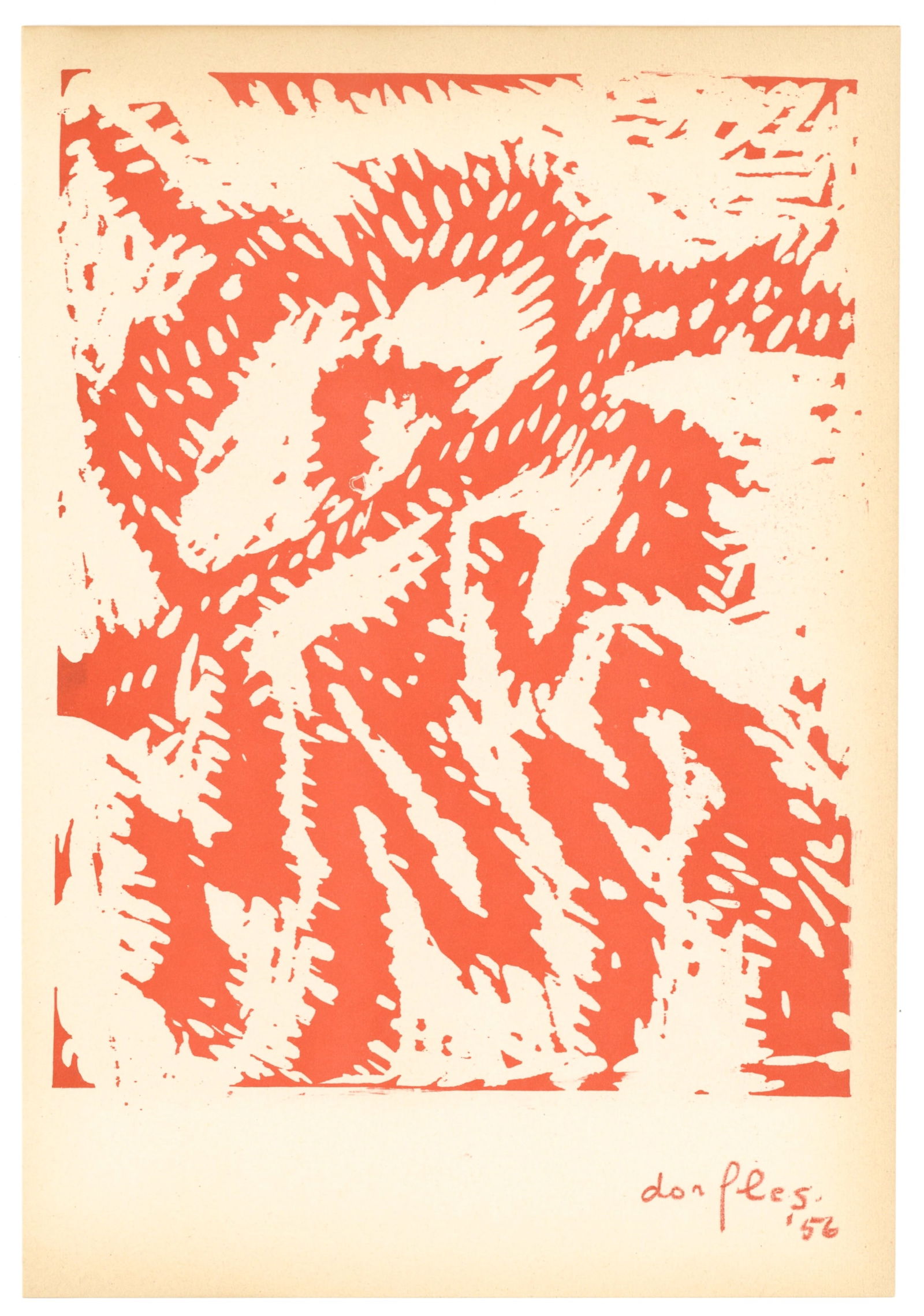 Gillo Dorfles original woodcut | Groupe Espace (1 of 1)