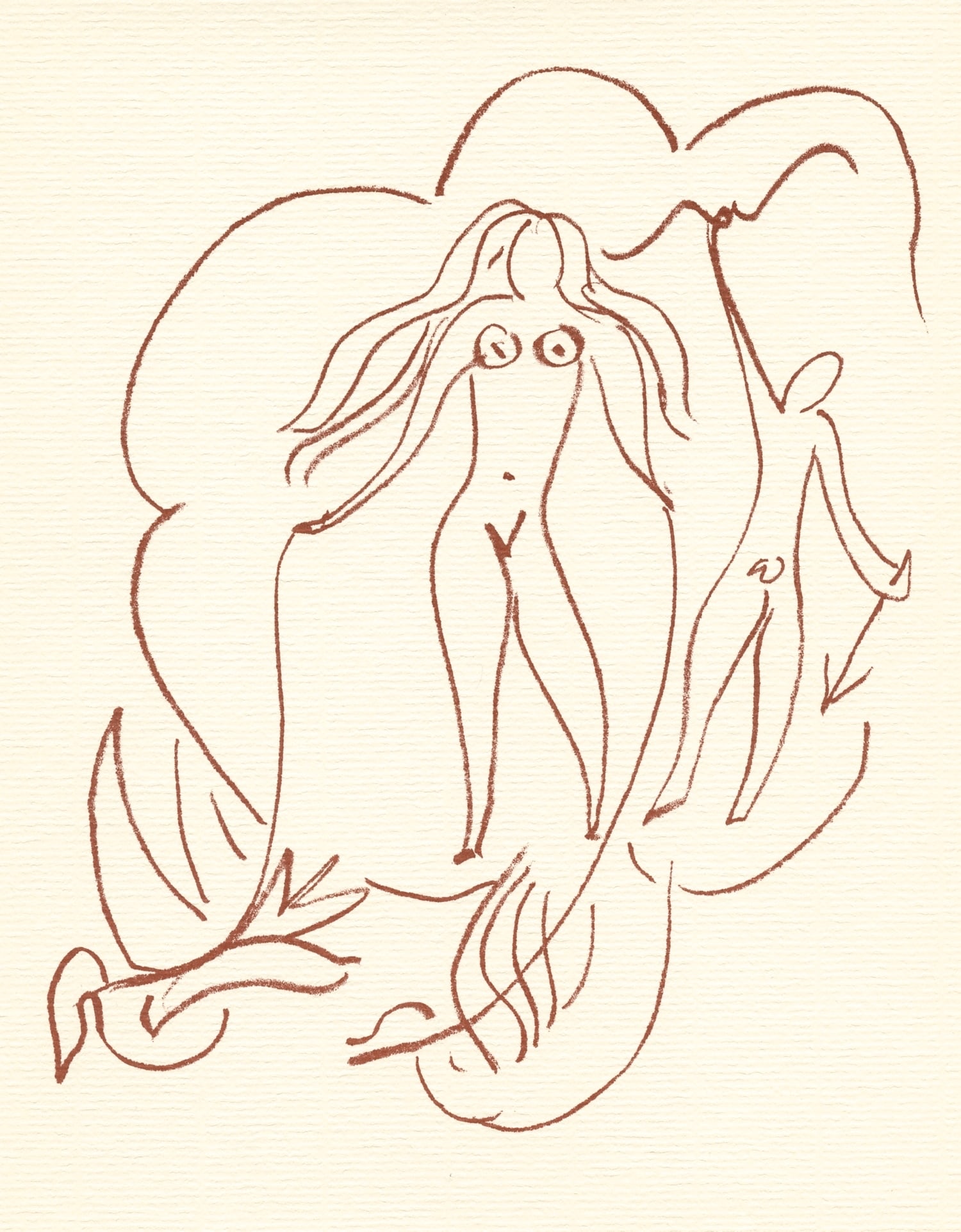 Henri Matisse lithograph | Florilege de Ronsard: Title: Henri Matisse lithograph | Florilege de Ronsard Description: Medium: lithograph (after the the original lithograph). Printed in sanguine ink on cream laid paper from the Papeteries Casteljoux