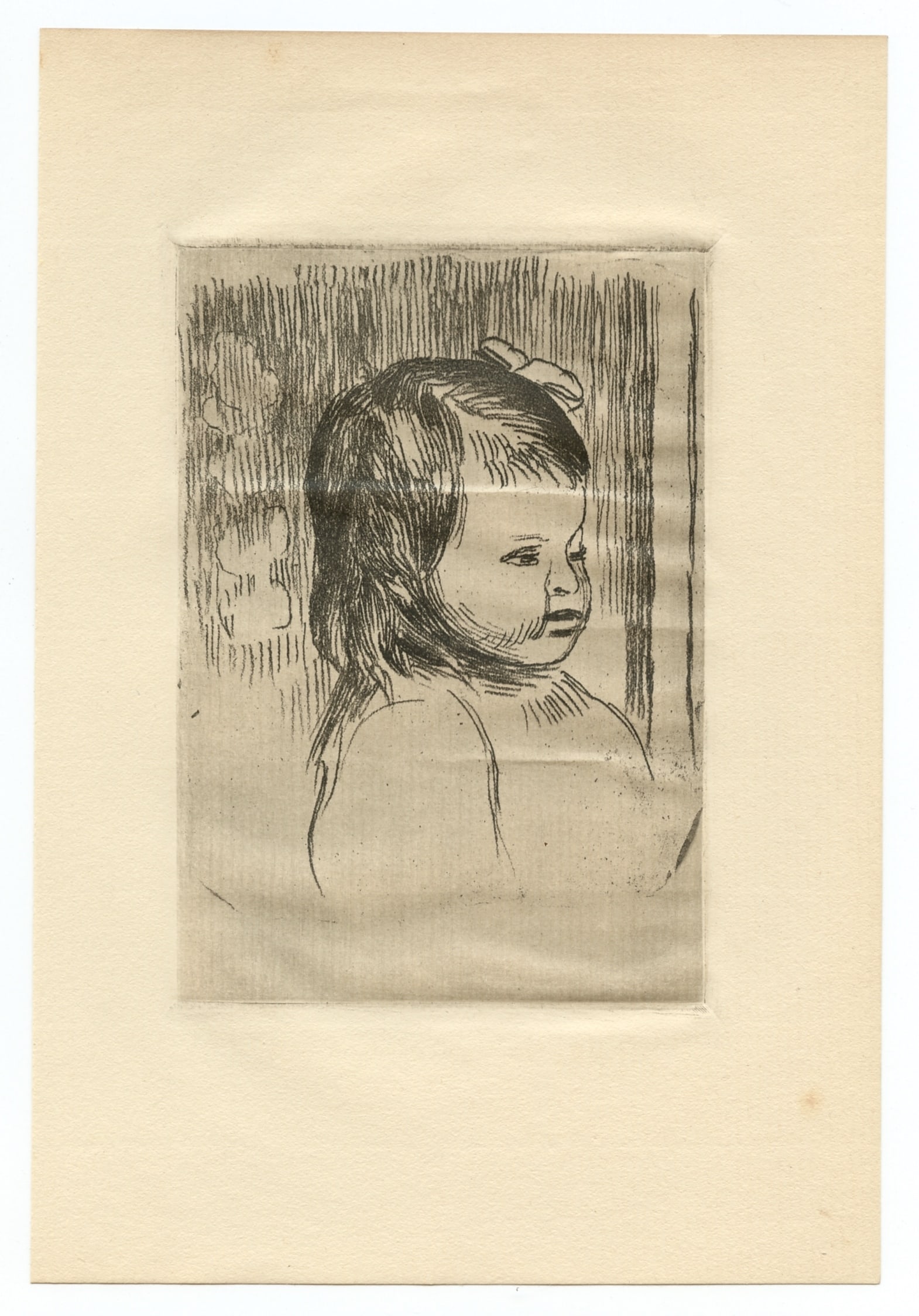 Pierre-Auguste Renoir original etching "Buste d'enfant, tourne a droite" (1 of 1)