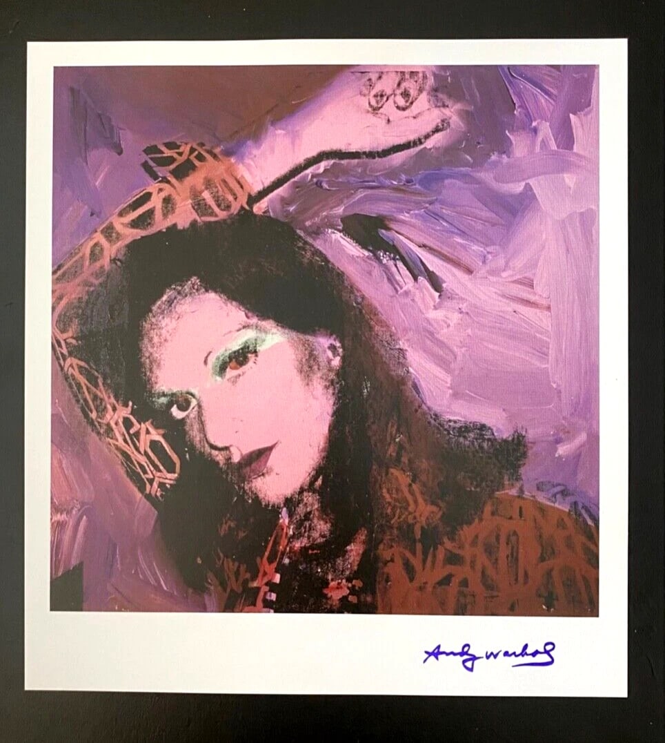 ANDY WARHOL + SIGNED 1984 DIANE VON FURSTENBERG PRINT MOUNTED & FRAMED - 2