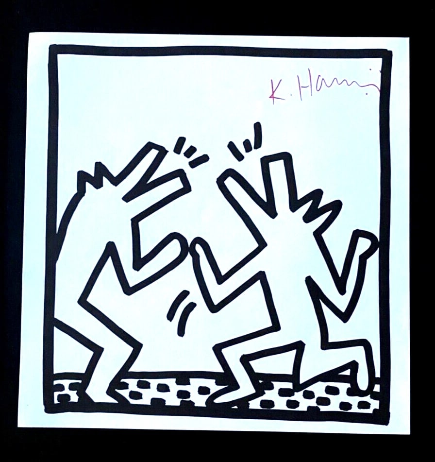 KEITH HARING + SIGNED VINTAGE PRINT FRAMED - 2