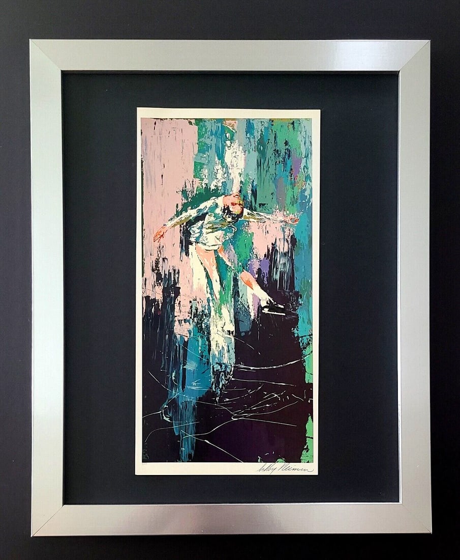 LEROY NEIMAN + ICE SKATING + CIRCA 1990'S + SIGNED PRINT FRAMED (1 of 3)