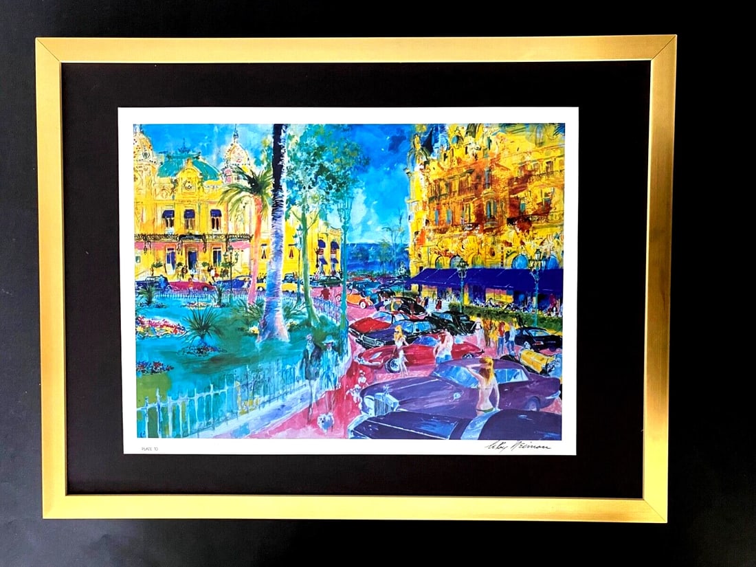LEROY NEIMAN + SKETCHBOOK DRAWING MONACO + CIRCA 1970'S + SIGNED PRINT FRAMED (1 of 3)