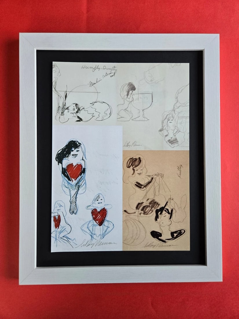 LEROY NEIMAN My Playboy Femlin Sketches CIRCA 1990'S SIGNED PRINT FRAMED: Title:LEROY NEIMAN My Playboy Femlin Sketches CIRCA 1990'S SIGNED PRINT FRAMED Description:We have for Sale this LEROY NEIMAN AWESOME VINTAGE PRINT " FEMLIN " FACSIMILE SIGNED IN INK SIZE OF THE PRINT