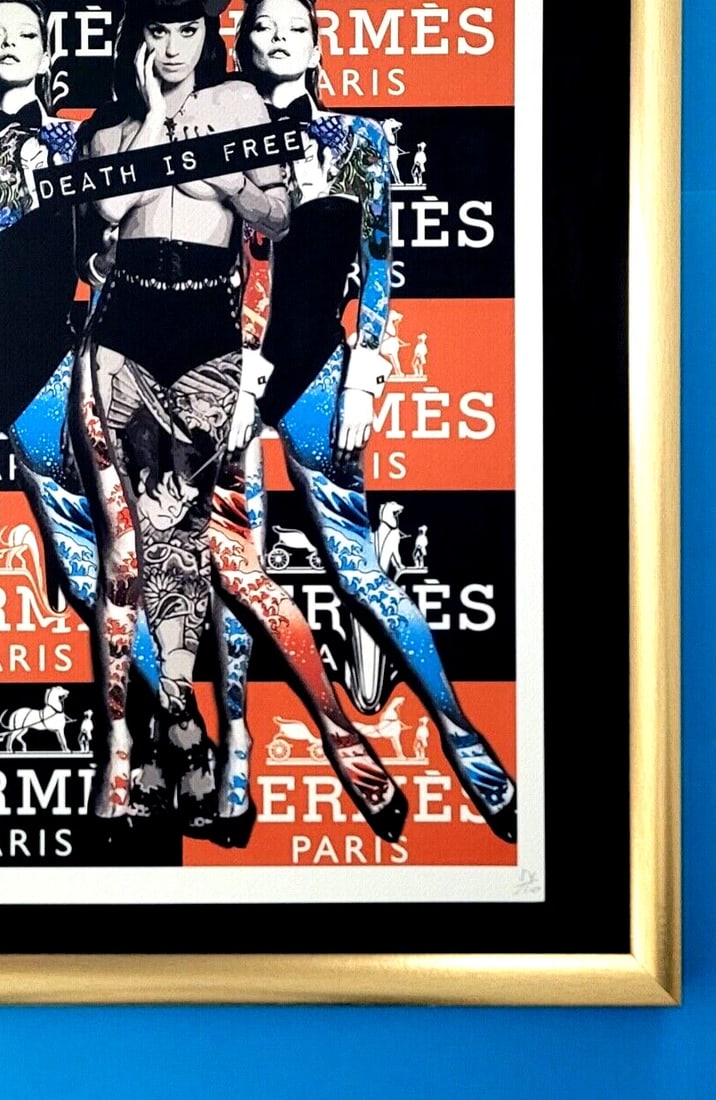 DEATH NYC Hand Signed LARGE Print COA Framed 16x20in Kate Moss Katy Perry Herm - 5