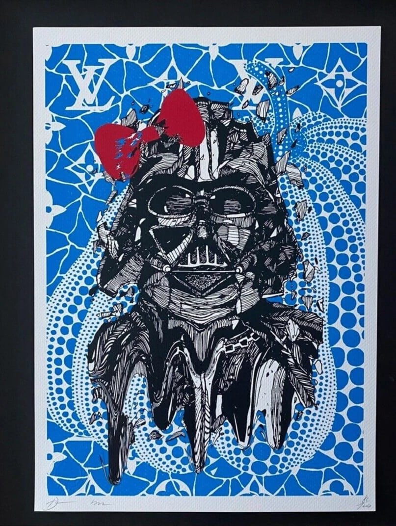 DEATH NYC Hand Signed LARGE Print Framed 16x20in COA DARTH VADER YAYOI KUSAMA - 4