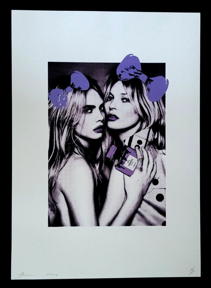 DEATH NYC Hand Signed LARGE Print COA Framed 16x20in The most beautiful femmes - 3