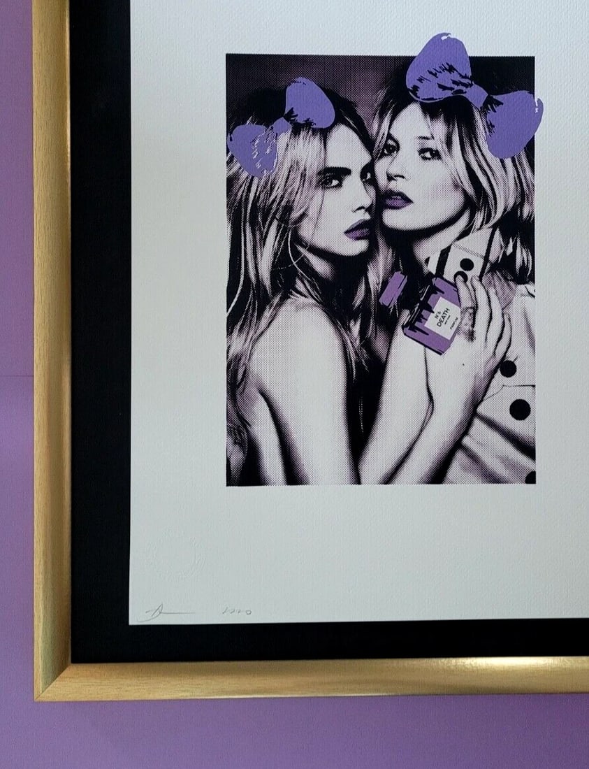 DEATH NYC Hand Signed LARGE Print COA Framed 16x20in The most beautiful femmes - 4