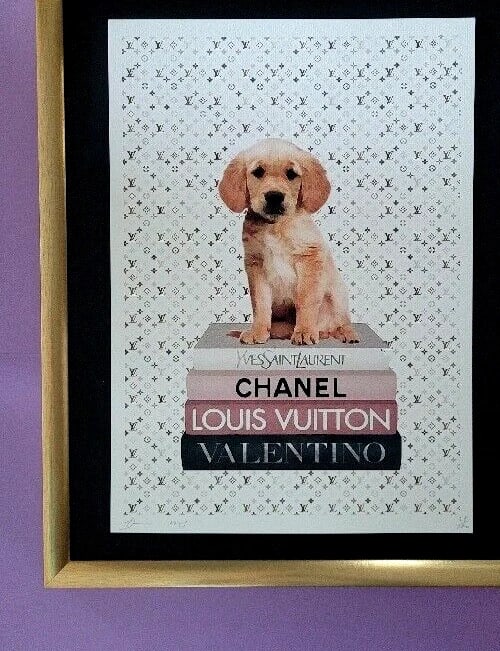 DEATH NYC Hand Signed LARGE Print COA Framed 16x20in Puppy Dog Fashionista - 3