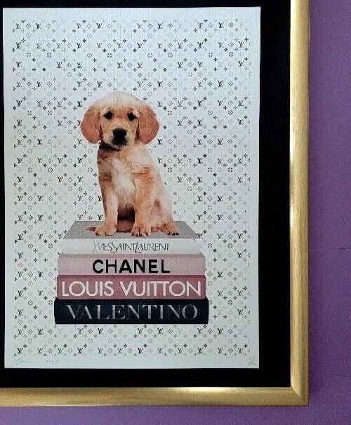 DEATH NYC Hand Signed LARGE Print COA Framed 16x20in Puppy Dog Fashionista - 4