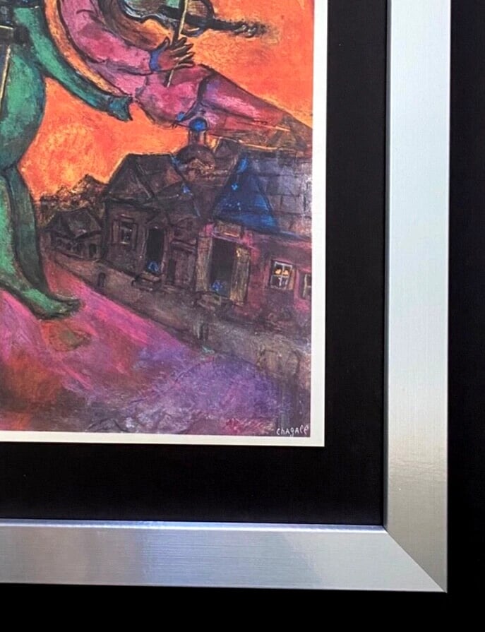 MARC CHAGALL + 1973 BEAUTIFUL SIGNED PRINT FRAMED + BEAUTIFUL ! - 3