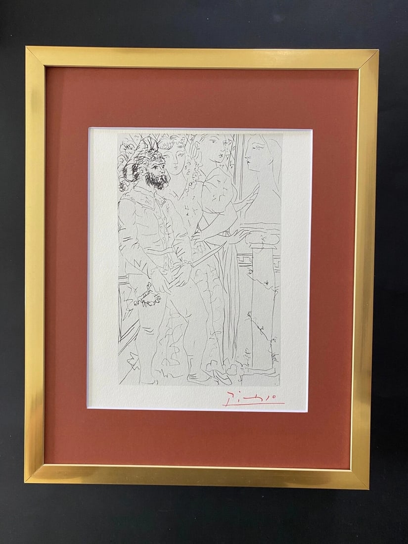 PABLO PICASSO +1955 SIGNED SUPERB PRINT MATTED 11 X 14 (1 of 3)