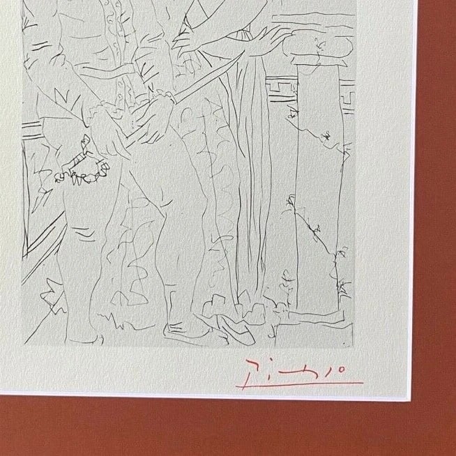 PABLO PICASSO +1955 SIGNED SUPERB PRINT MATTED 11 X 14 - 2