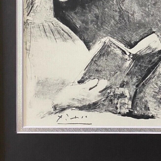 PABLO PICASSO 1955 SIGNED SUPERB PRINT MATTED 11 X 14 - 2