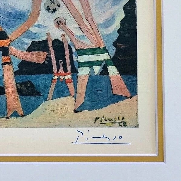 PABLO PICASSO 1948 BEAUTIFUL SIGNED PRINT MATTED 11 X 14 - 2