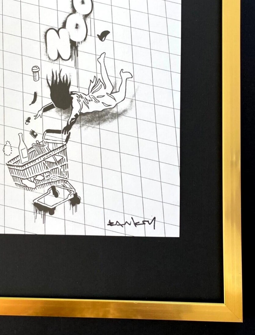 BANKSY + SIGNED NOOO PRINT FRAMED - 3