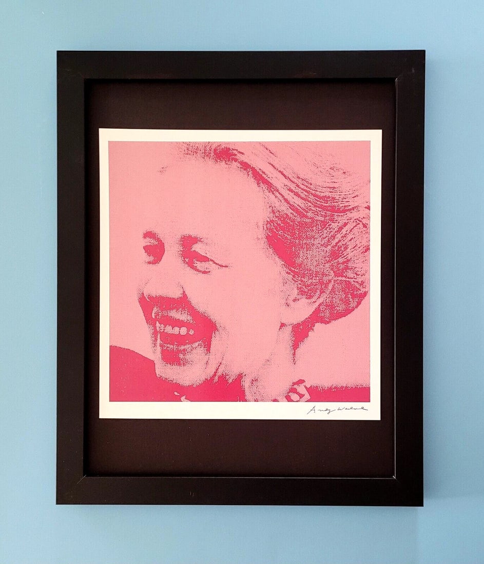 ANDY WARHOL + 1984 SIGNED DOMINIQUE DE MENIL POP ART MOUNTED AND FRAMED: Title:ANDY WARHOL + 1984 SIGNED DOMINIQUE DE MENIL POP ART MOUNTED AND FRAMED Description:This is a Beautiful and Scarce 1984 Print by Andy Warhol " DOMINIQUE DE MENIL " FACSIMILE SIGNED IN INK