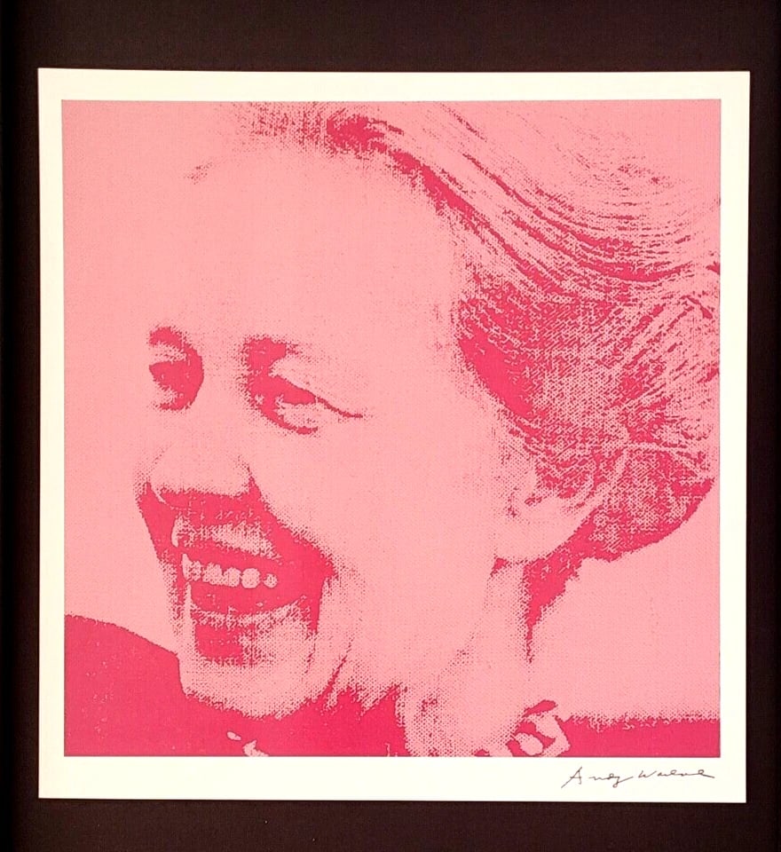 ANDY WARHOL + 1984 SIGNED DOMINIQUE DE MENIL POP ART MOUNTED AND FRAMED - 2