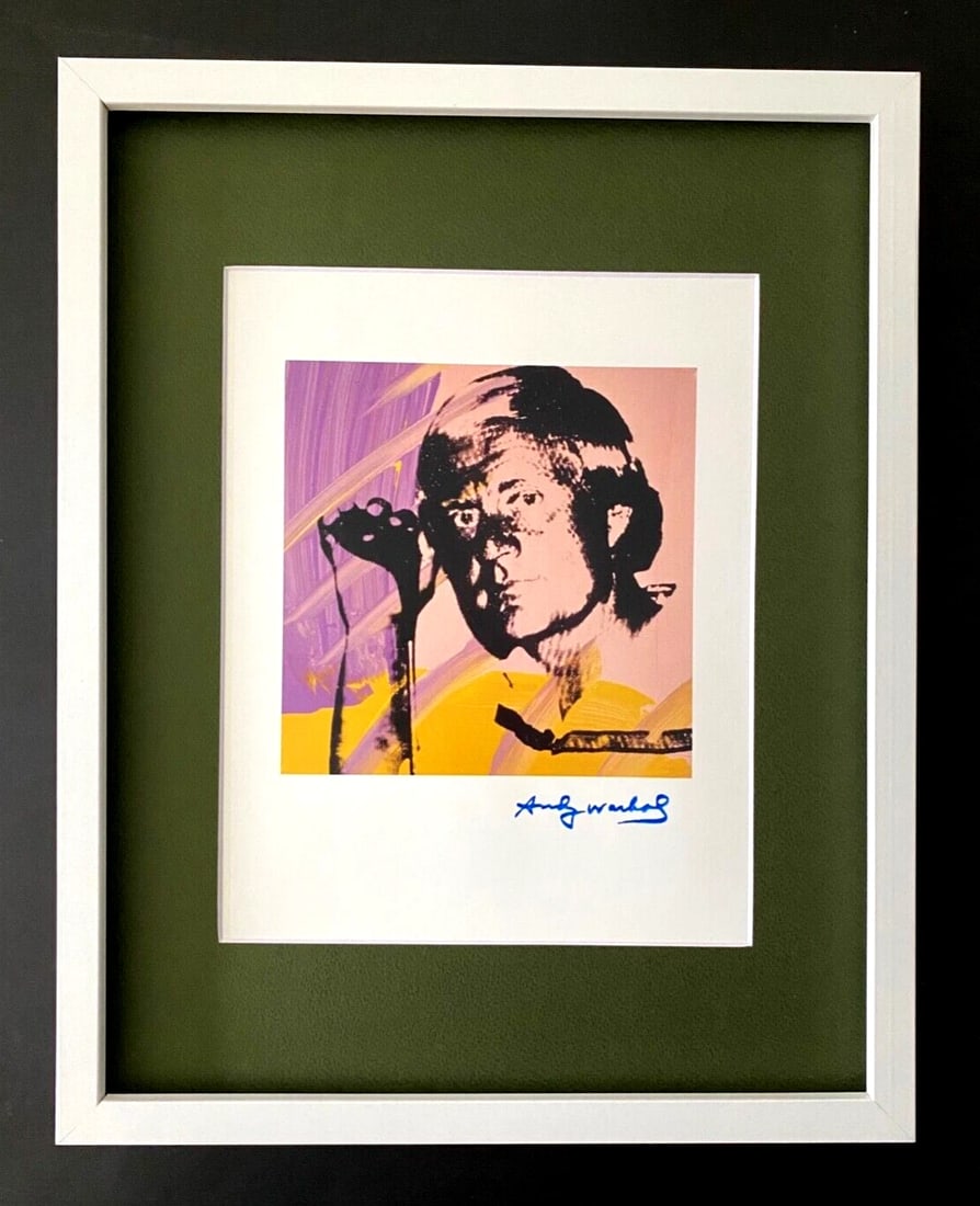 ANDY WARHOL + RARE 1984 SIGNED JACK NICKLAUS PRINT MATTED AND FRAMED (1 of 3)