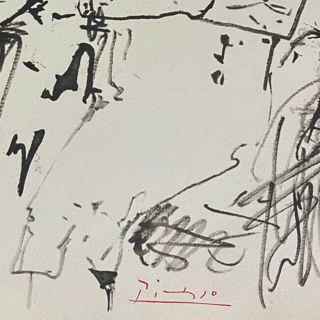 PABLO PICASSO + SIGNED SUPERB 1961 TOROS Y TOREROS PRINT - 2