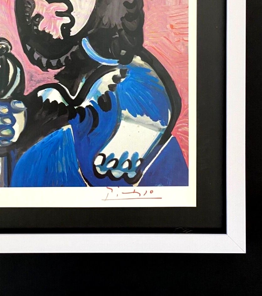PABLO PICASSO + 1972 SIGNED VINTAGE PRINT WITH NEW FRAME - 3