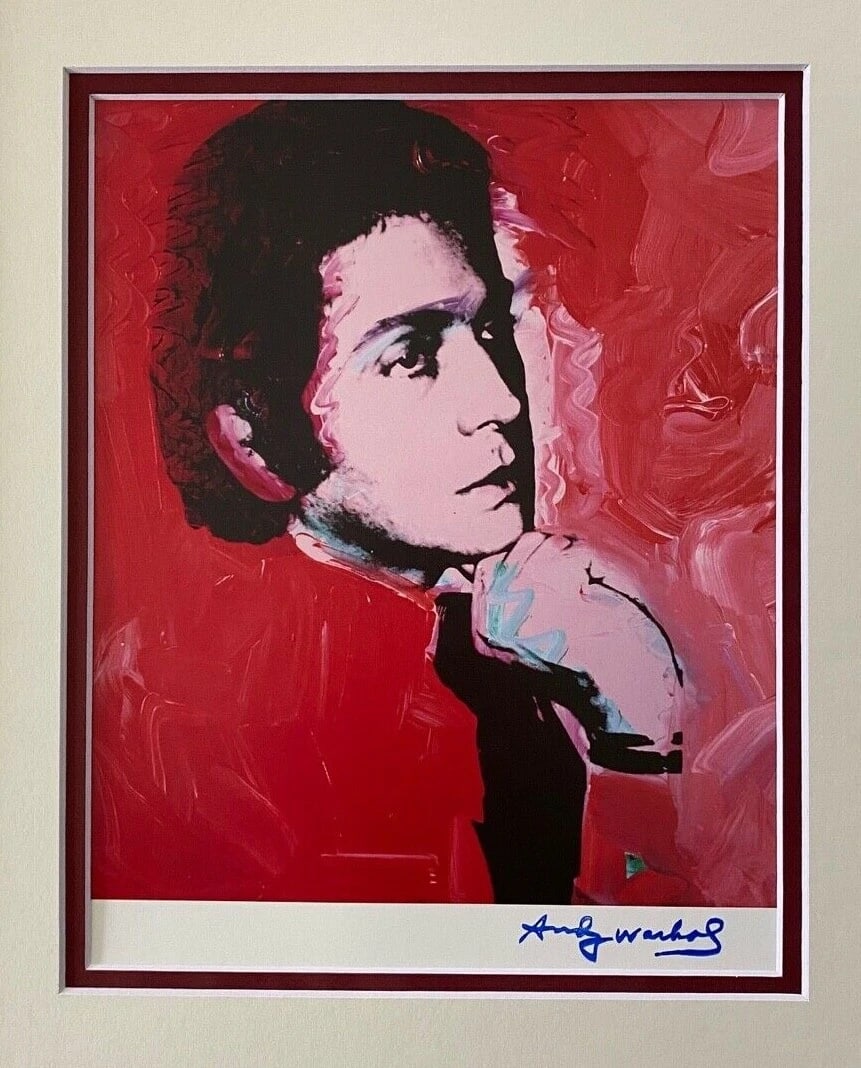 ANDY WARHOL + RARE 1984 SIGNED + VALENTINO + PRINT MATTED AND FRAMED - 2