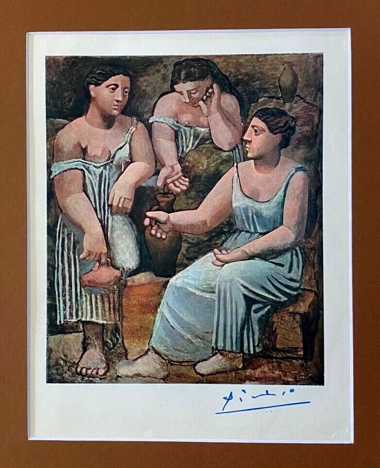 PABLO PICASSO 1948 BEAUTIFUL SIGNED PRINT MATTED AND FRAMED - 2