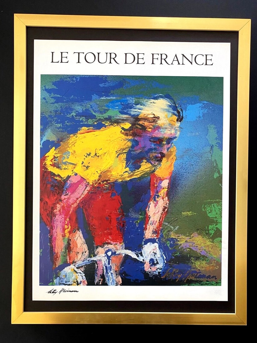 LEROY NEIMAN + TOUR DE FRANCE CIRCA 1970'S + SIGNED PRINT FRAMED: Title:LEROY NEIMAN + TOUR DE FRANCE CIRCA 1970'S + SIGNED PRINT FRAMED Description:We have for Sale this LEROY NEIMAN AWESOME 1971 SKETCH ON PAPER PRINT " LE TOUR DE FRANCE " FACSIMILE SIGNED IN INK F