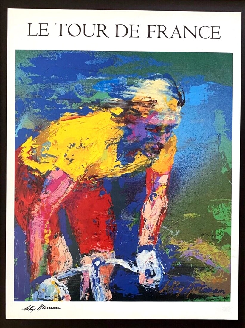 LEROY NEIMAN + TOUR DE FRANCE CIRCA 1970'S + SIGNED PRINT FRAMED - 2