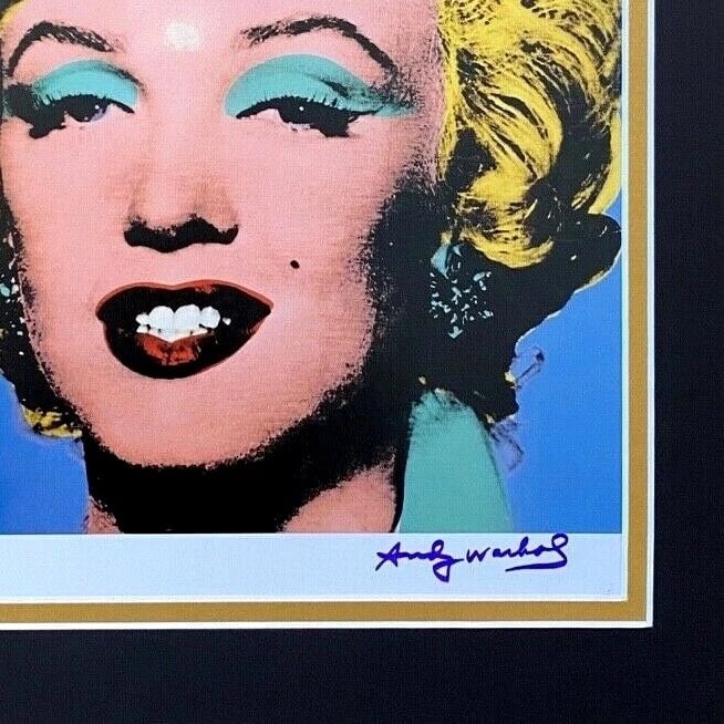 ANDY WARHOL GORGEOUS 1984 SIGNED MARILYN MONROE PRINT MATTED & FRAMED - 3
