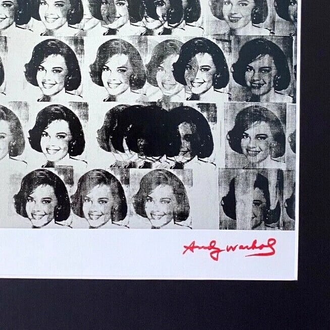 ANDY WARHOL + 1984 SIGNED NATALIE WOOD PRINT MATTED 11X14 #1 - 2