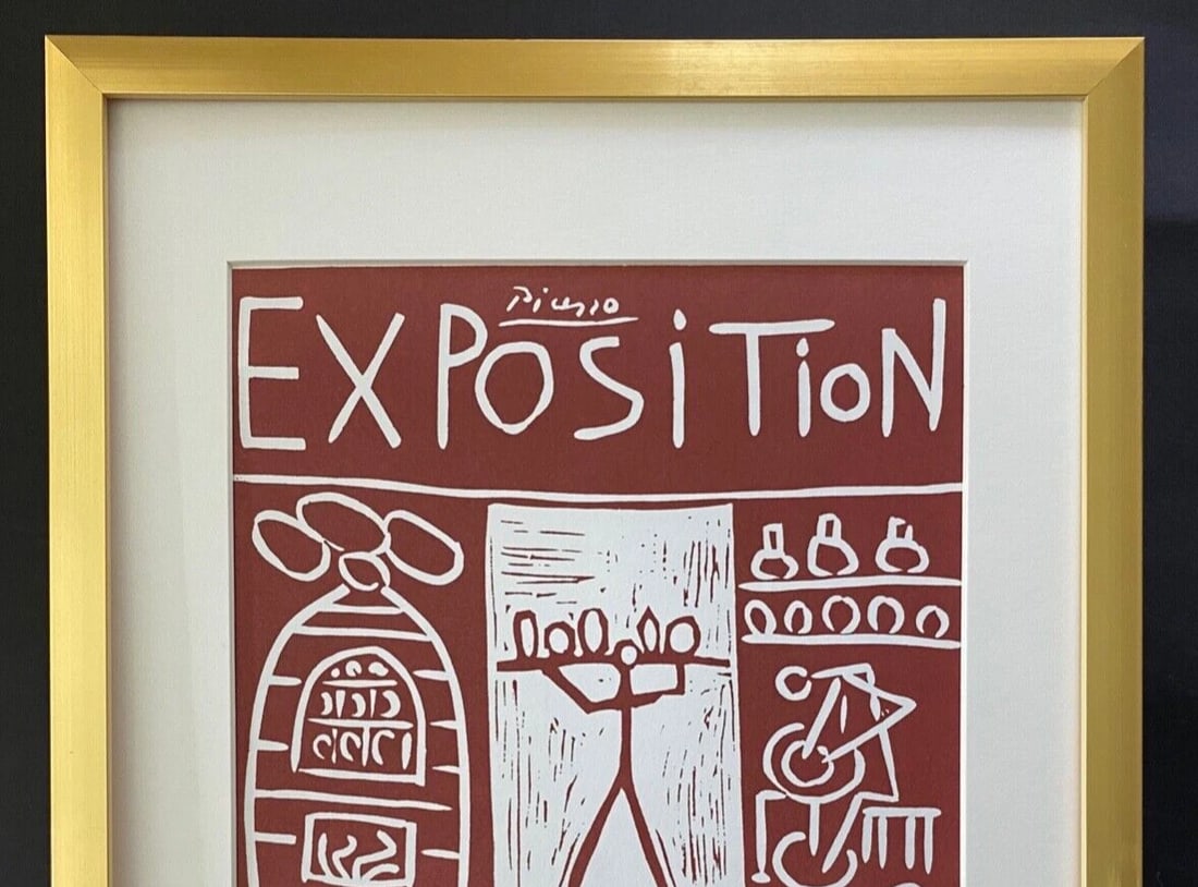 PABLO PICASSO + 1964 SIGNED SUPERB PRINT FRAMED 14 X 11IN. - 2