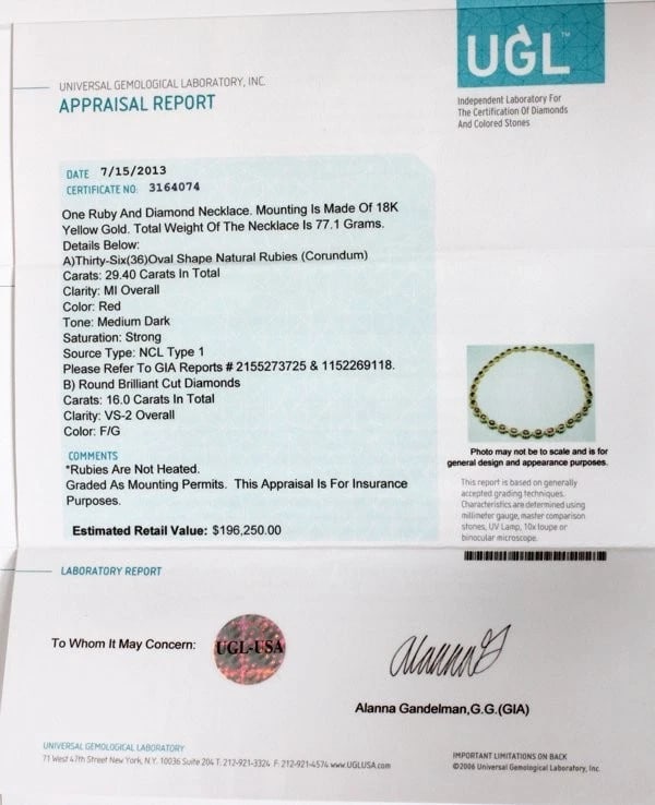 GIA Certified 67.20ct No Heat Ruby Diamond Necklace Bracelet Earrings ** - 6