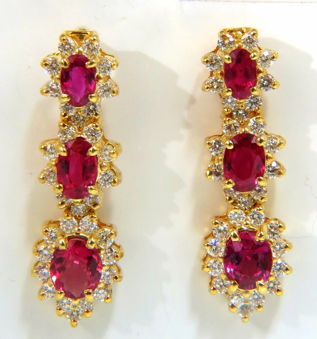 GIA Certified 67.20ct No Heat Ruby Diamond Necklace Bracelet Earrings ** - 9