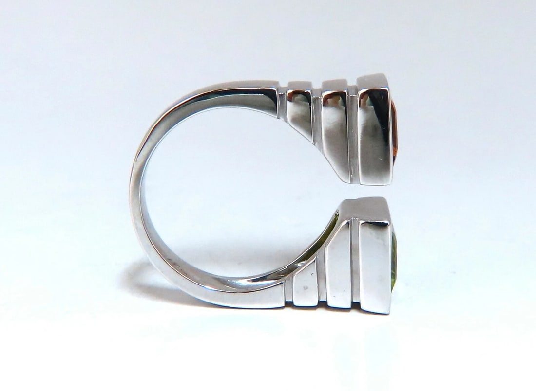 4.00ct natural citrine & peridot ring 18 Karat Mod Goth - 4