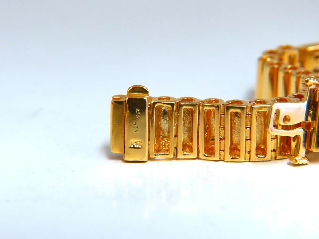 2.00ct Round Diamonds ID Tag Bracelet 14 karat Channel Three Row Smoothed Bar** - 3