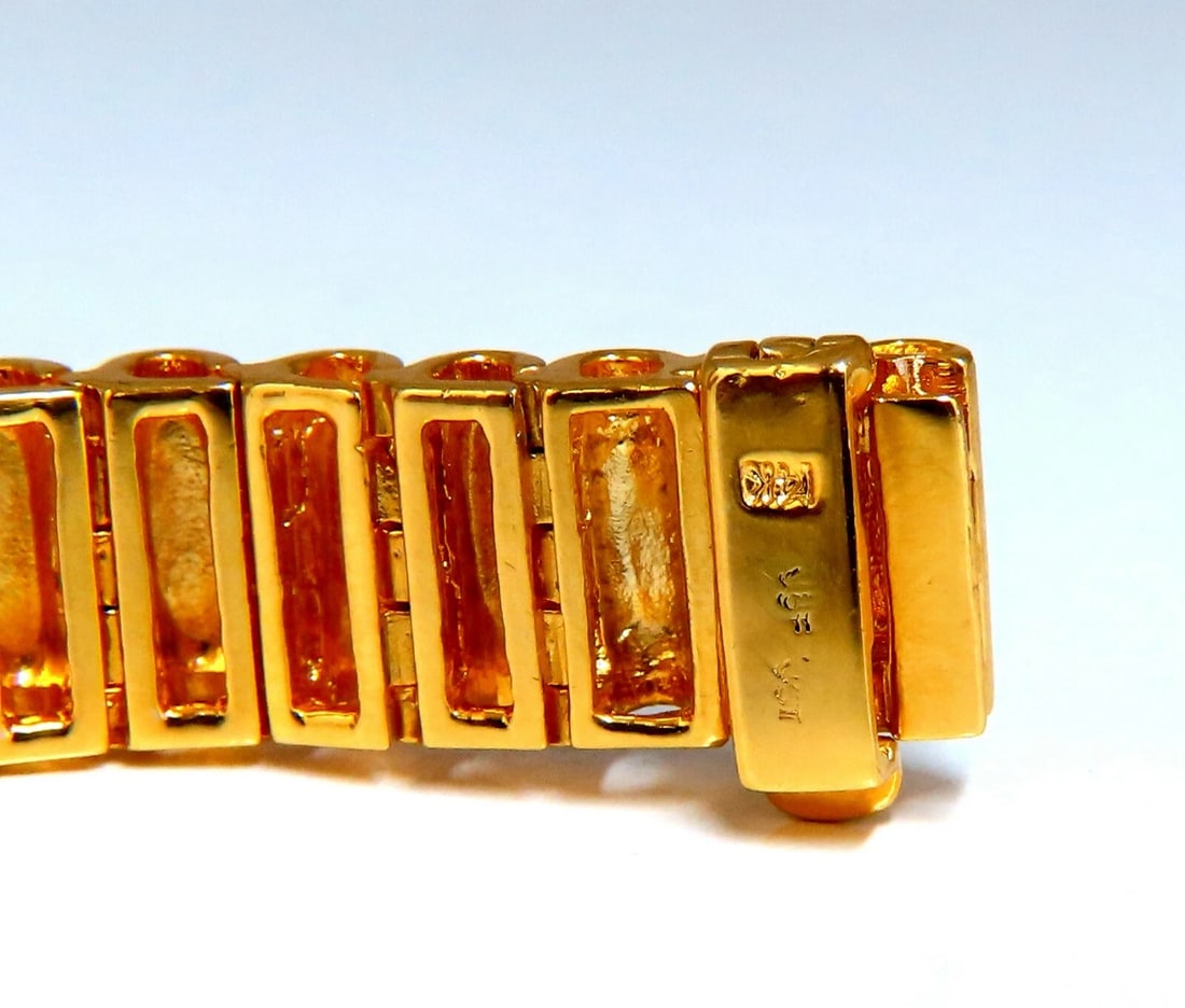 2.00ct Round Diamonds ID Tag Bracelet 14 karat Channel Three Row Smoothed Bar** - 8