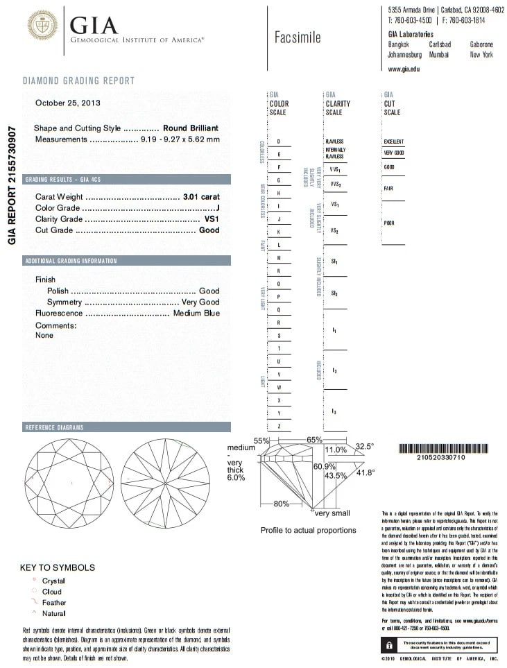 GIA 4.41CT NATURAL ROUND BRILLIANT DIAMOND RING CLASSIC THREE+ - 11