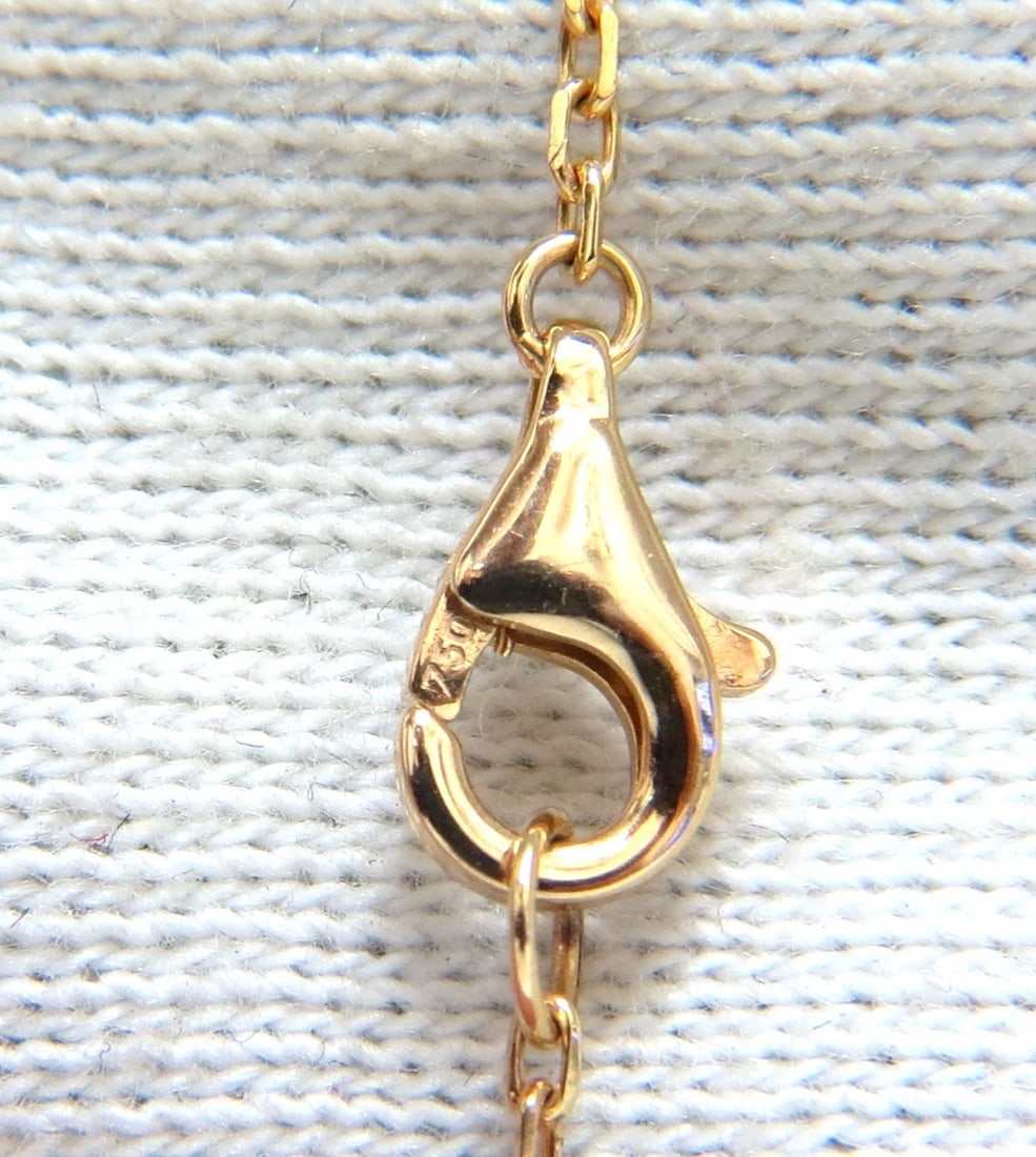 .75ct natural ruby diamonds dangle heart necklace 18kt ** - 3