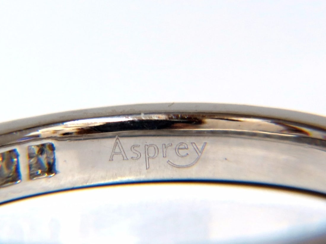 Authentic Asprey .65ct natural princess cut diamonds band+ - 4