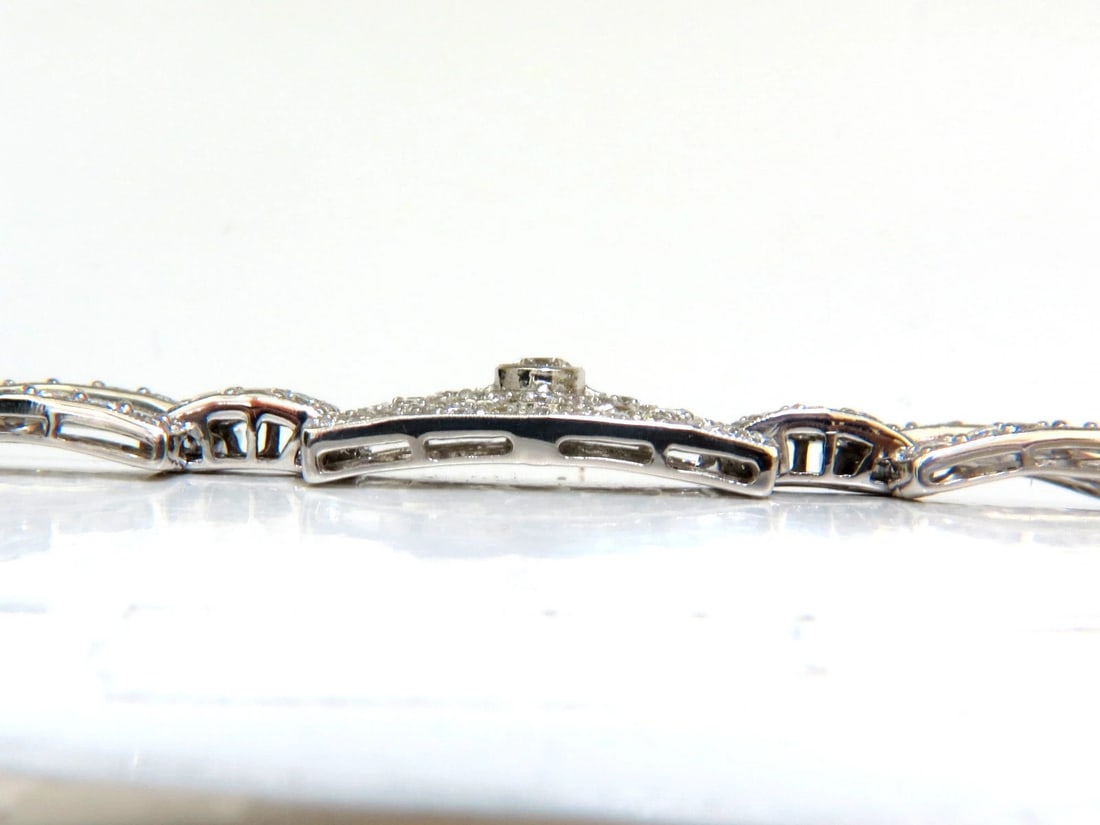 Magnificent 20ct Natural Round Diamonds Wide Cuff Link Bracelet 18kt** - 11