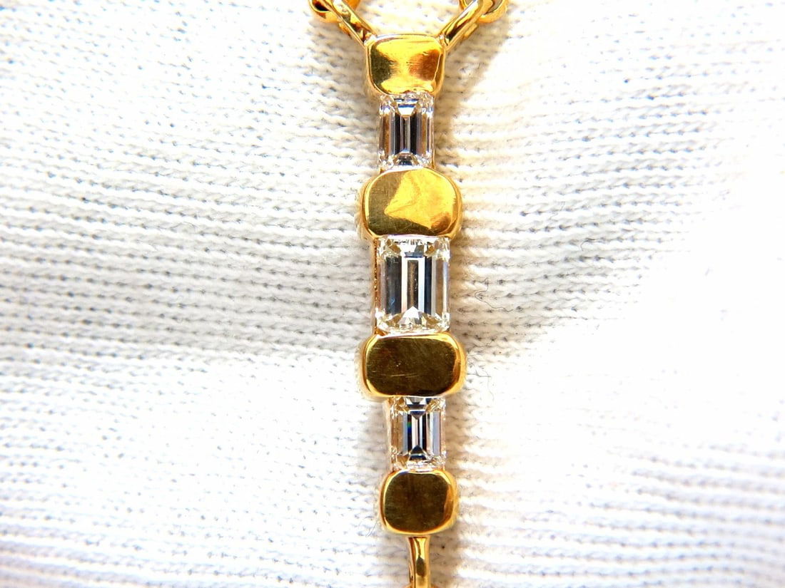 15.5mm natural south sea pearl 1.01ct emerald cut diamonds necklace drop bolo** - 6